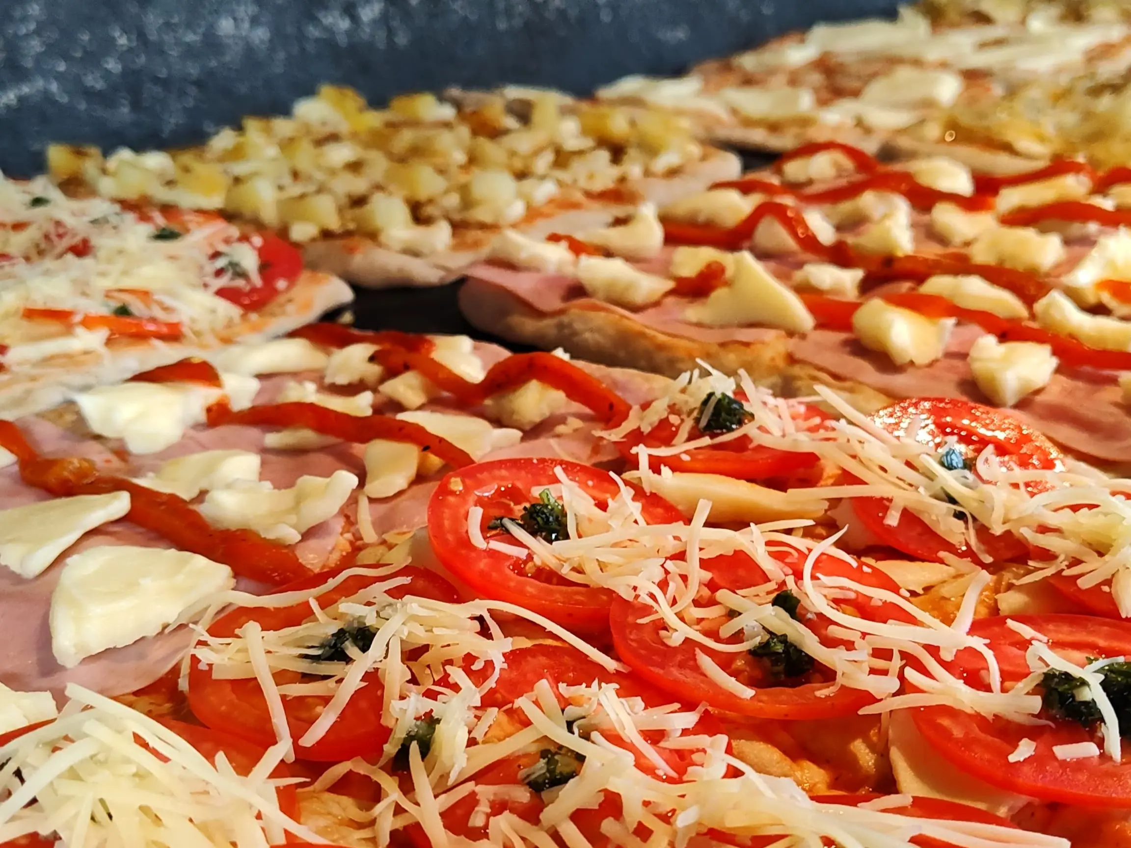 Pizza a la parrilla con 9 variedades para catering de eventos en Córdoba